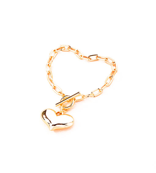 Pulsera de Eslabones con Corazón